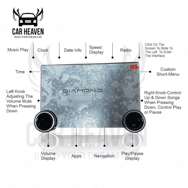 universal original diamond 2K dual knobs screen