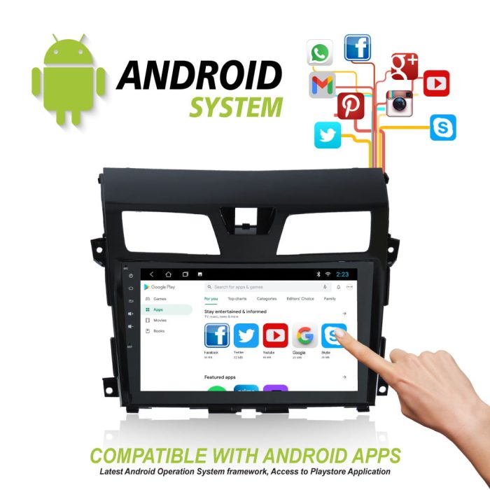 Nissan Altima 2013 – 16 Android Monitor With Frame - Image 3