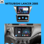 Mitsubishi Lancer 2003–2008 (CS) 9" Android 13 Head Unit – Wireless CarPlay & Android Auto, 4GB+64GB, QLED 1280×720, Exact Silver OEM Frame