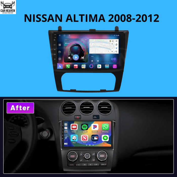Nissan Altima 2007–2012 (L32) 9″ Android 13 Head Unit – Wireless ...