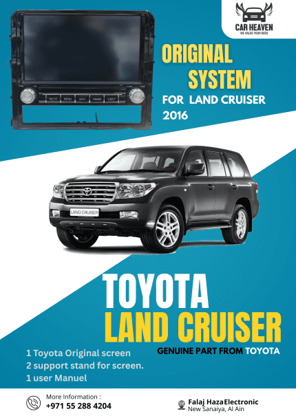 Toyota Land Cruiser 2016 Genuine Toyota Original Navigation/Multimedia Touchscreen Head Unit + Bracket – OEM Factory Part