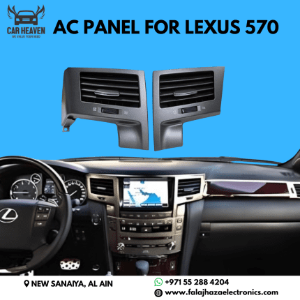 Lexus LX 570 Center Dashboard AC Vent Panel – Pair (Left + Right) with Chrome Accents & Adjustable Louvers